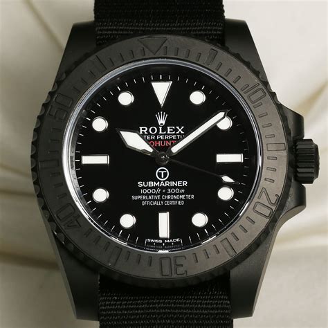 blacked out rolex pro hunter|Rolex submariner blackout.